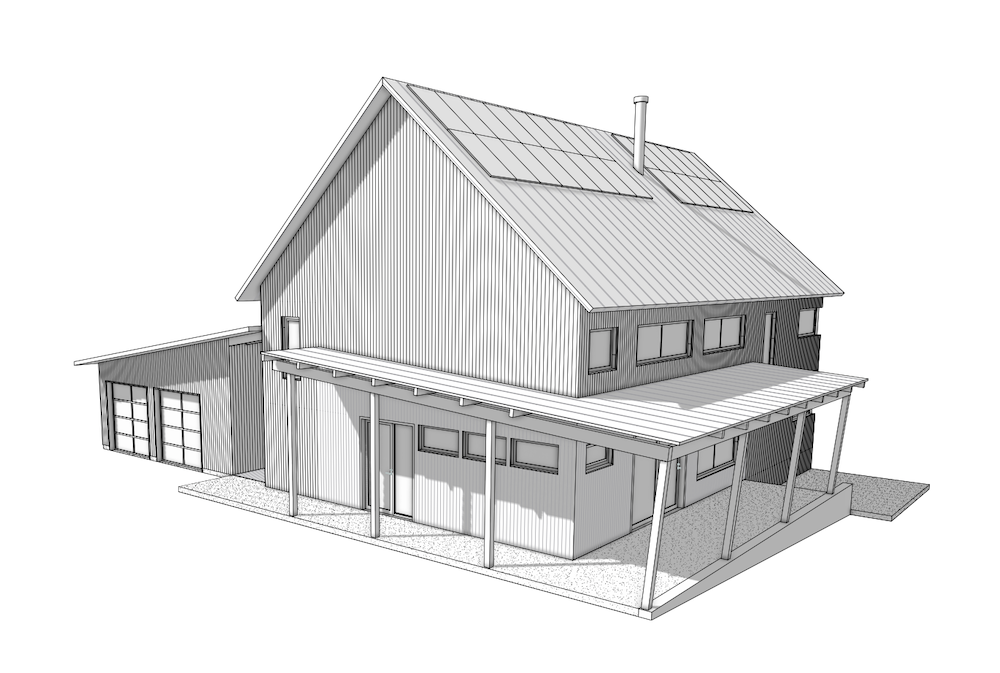 a preliminary rendering of the house
